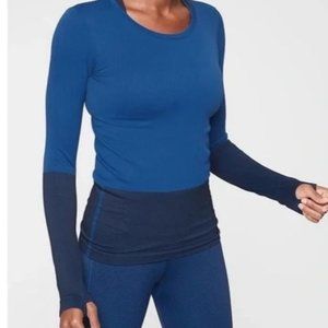 Athleta flurry colorblock base layer tip size xs